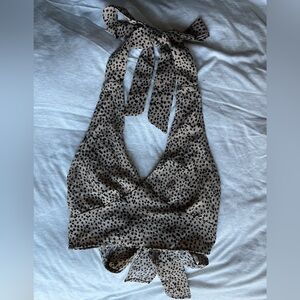 SHEIN Leopard Print Halter Top